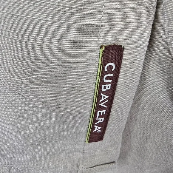 Cubavera Mens Tan Short Sleeve Button Down Camp Shirt Piping Size S RN37763 - Picture 9 of 11